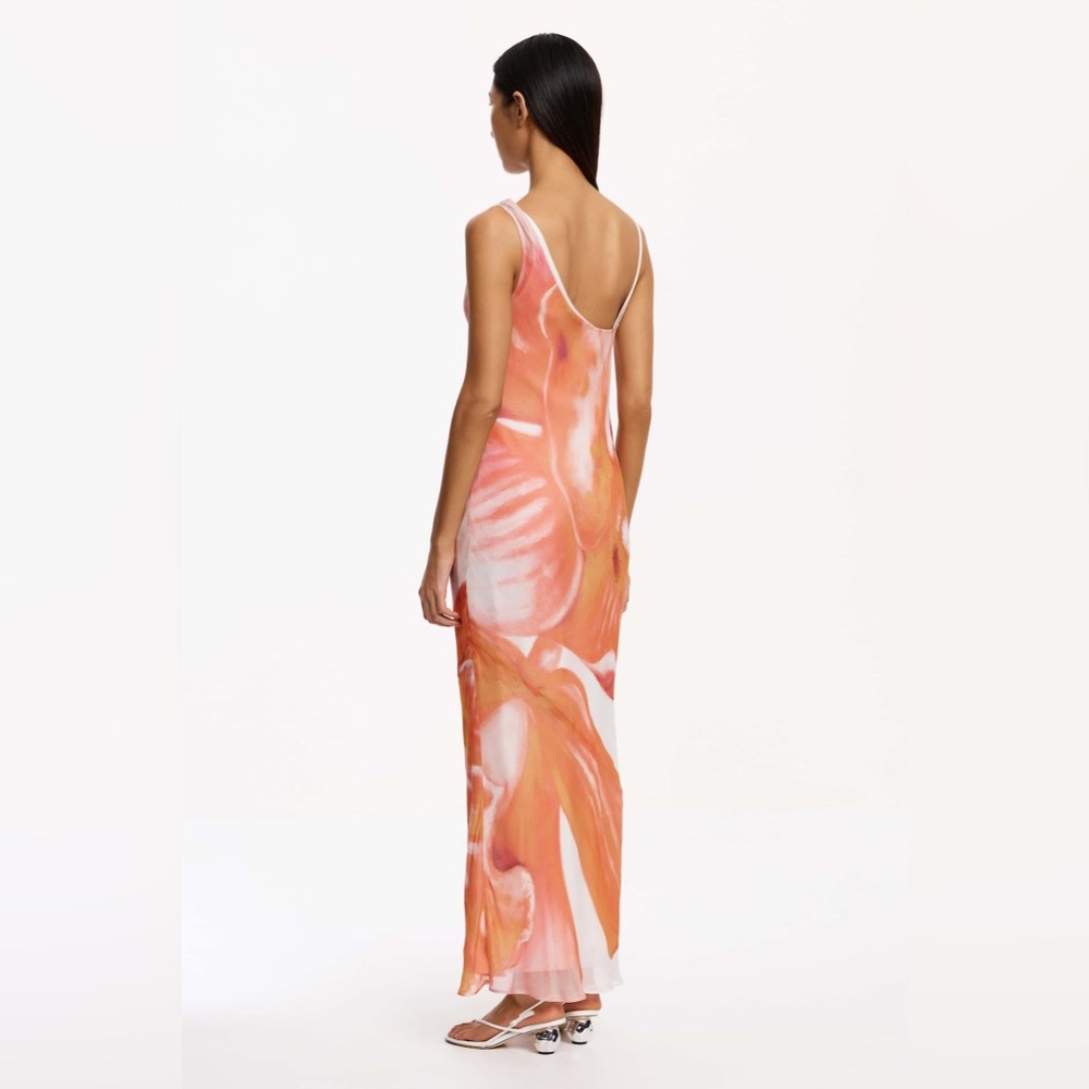 significant Other Coira Maxi Dress in Tangerine Bloom Orange Size 4 NWT - Picture 3 of 7